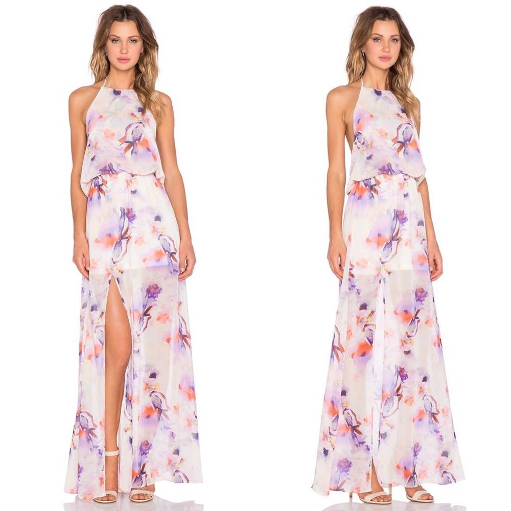 Show Me Your MuMu HEATHER HALTER MAXI IN FLORAL